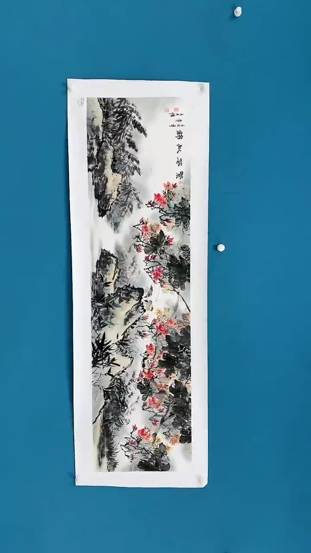 【闪购商品】国画1.16-王夫怀-六尺对开花鸟68