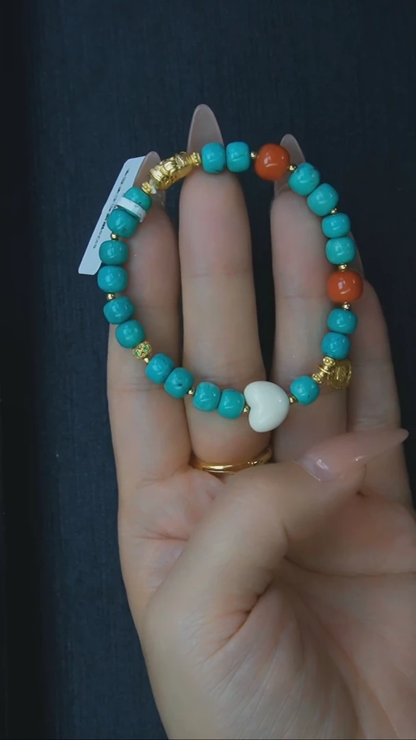 【闪购商品】绿松石手串银S925镶嵌发货一件