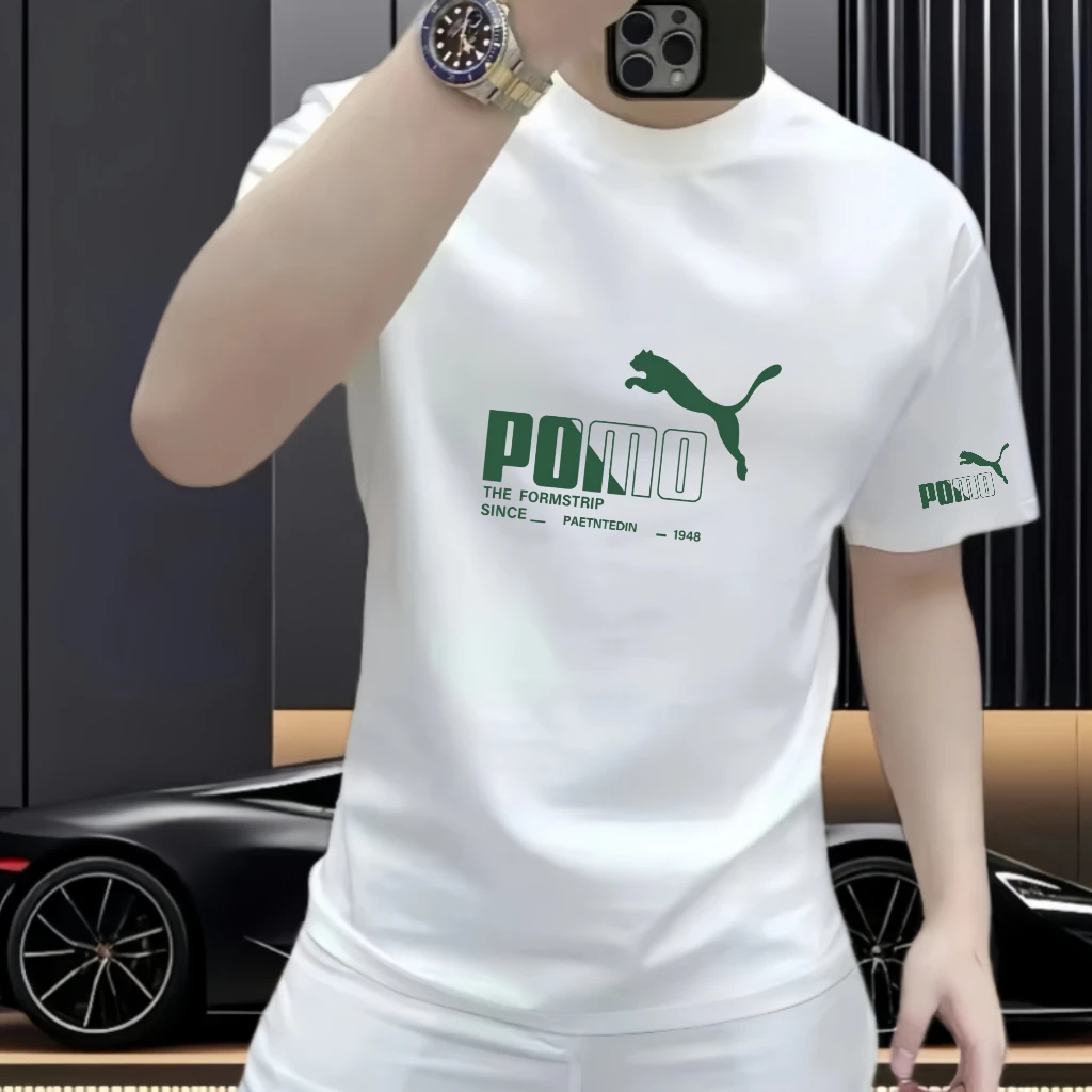 2025新款赛络纺男士高品质纯棉短袖时尚潮流百搭T恤潮爆服饰220