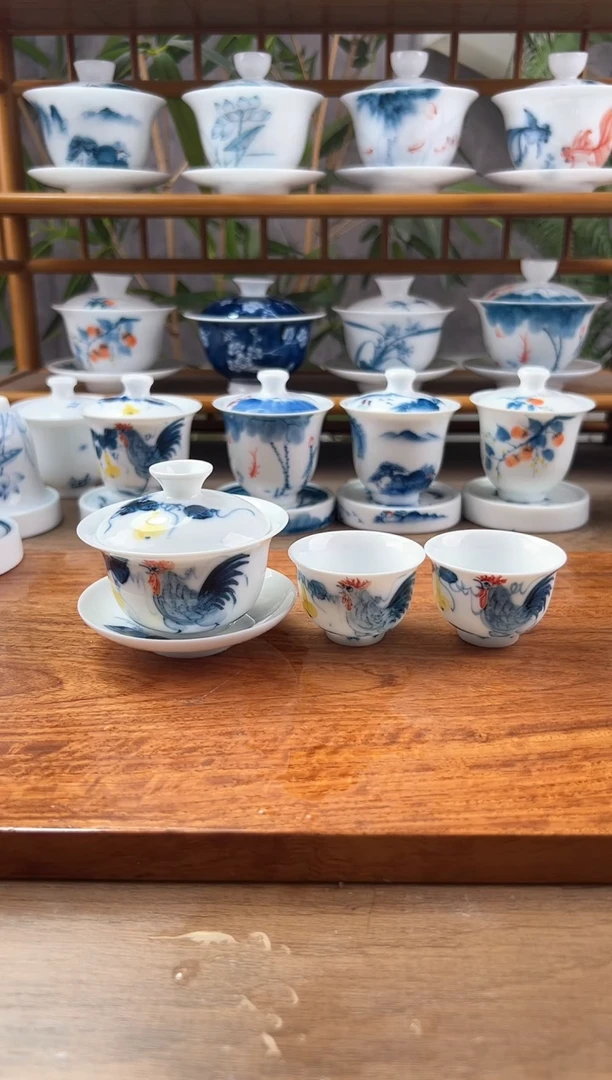  全品玉兰80ml三才+小玉兰杯2个