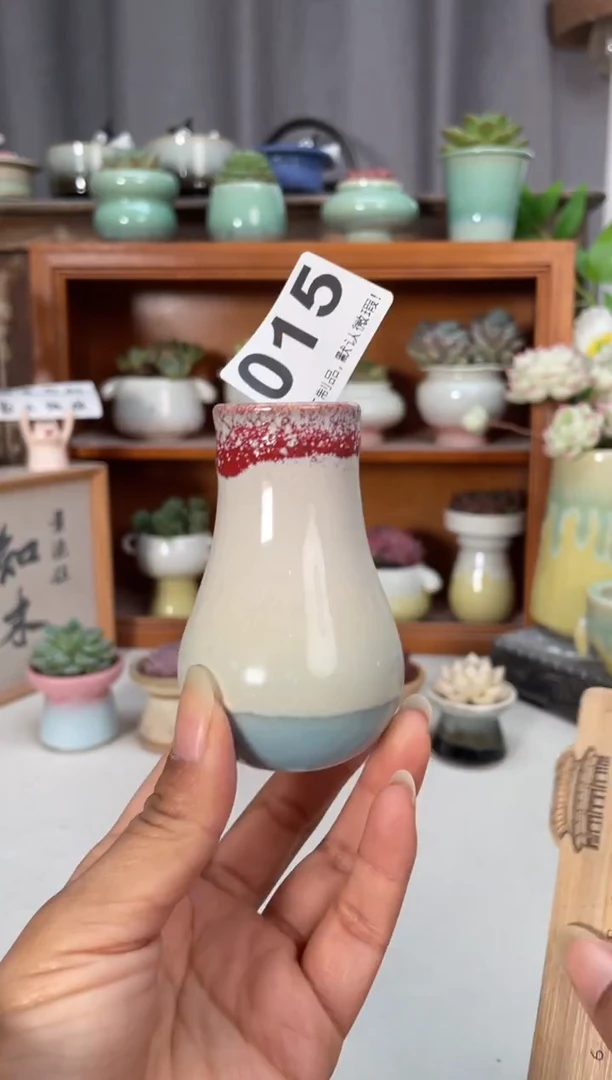 瓷片015知木小芳花盆