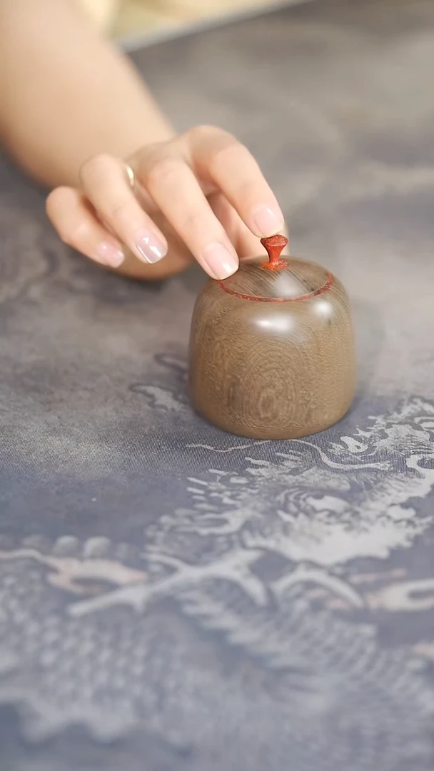 金丝楠原木精工茶仓醒茶罐053