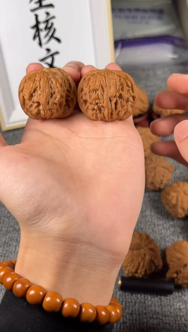 吊坠文玩核桃精品40尺红皮磨盘4号