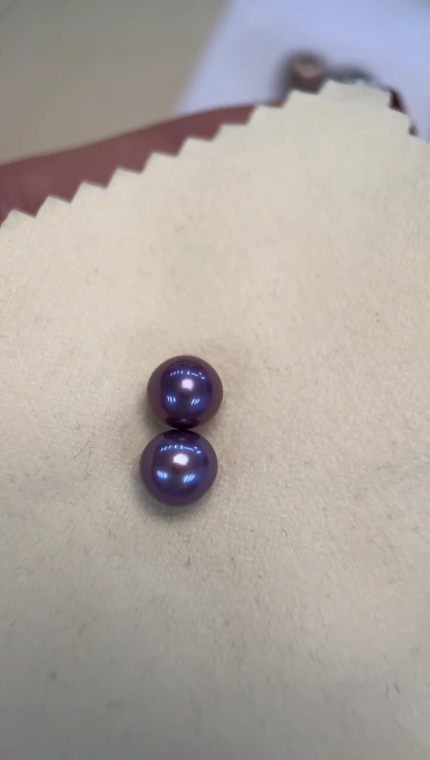 银S925镶嵌耳饰淡水珍珠7-8MM无核