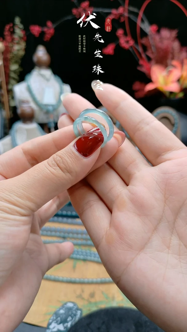 未镶嵌戒圈翡翠16圈口戒圈