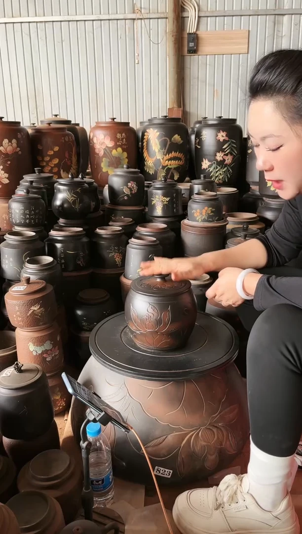 【闪购商品】壶完品 茶叶罐 腰鼓  荷花