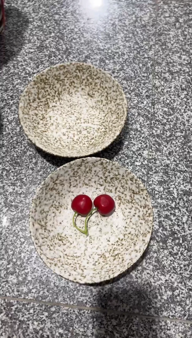 【闪购商品】瓷石头纹粗陶7寸面碗