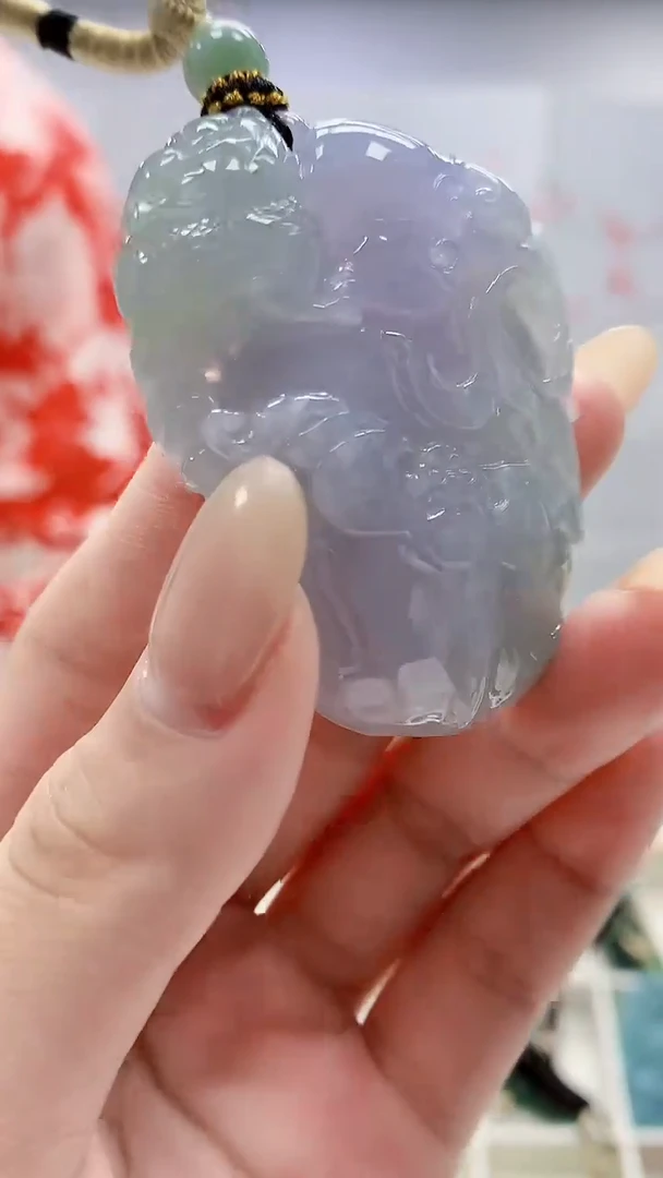 未镶嵌定制翡翠4898lr-毛货挂件82