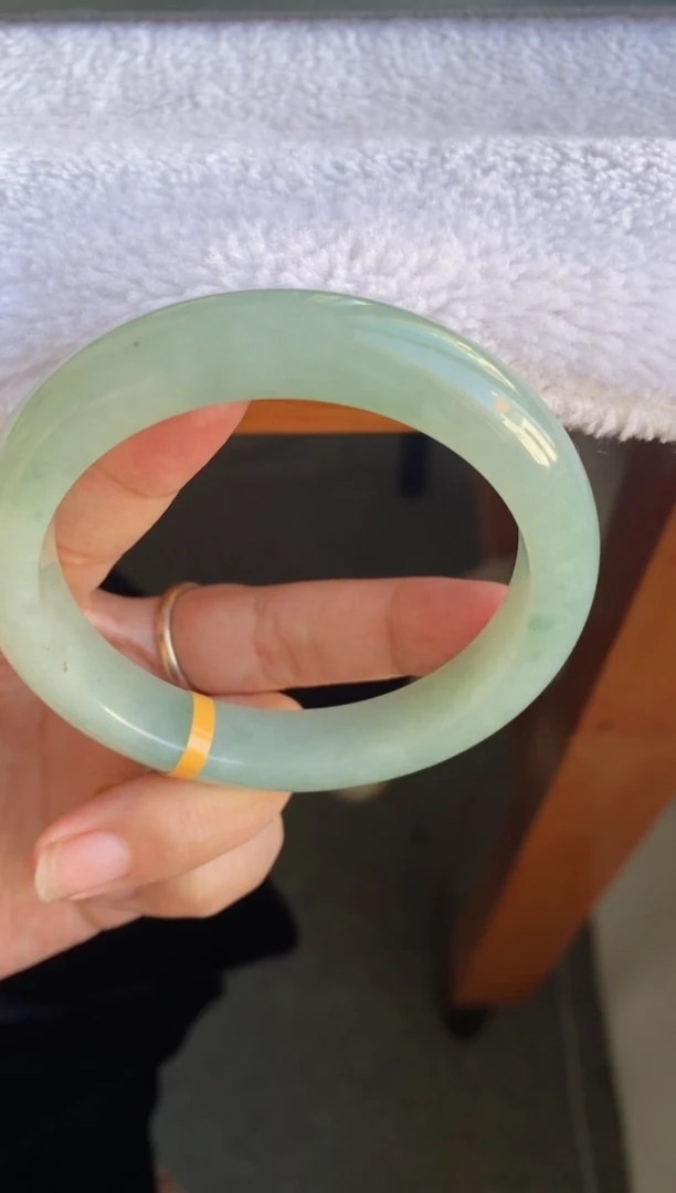 未镶嵌手镯翡翠（ 巨天漏）老坑种冰胶水润浓晴水绿  正圈  1号