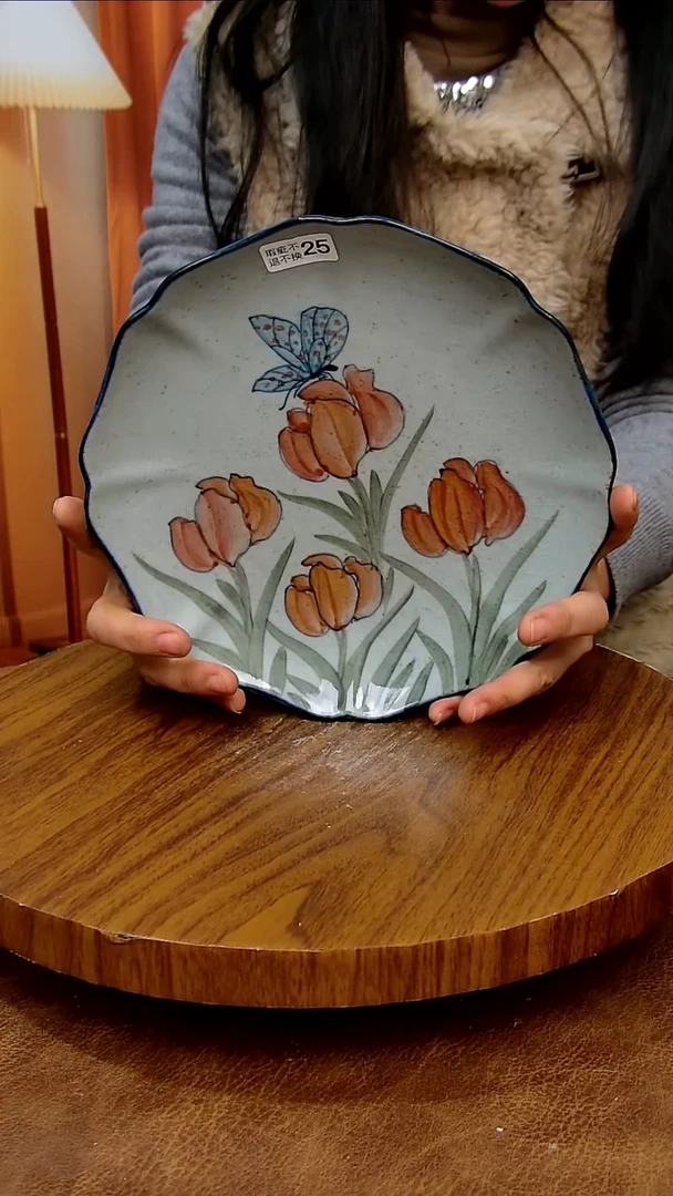 杯子陶景德镇手工手绘釉下彩陶瓷，微瑕冰裂釉