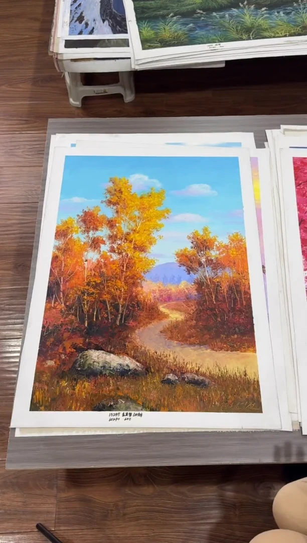 油画【65号】朝鲜原创纯手绘孤品油画