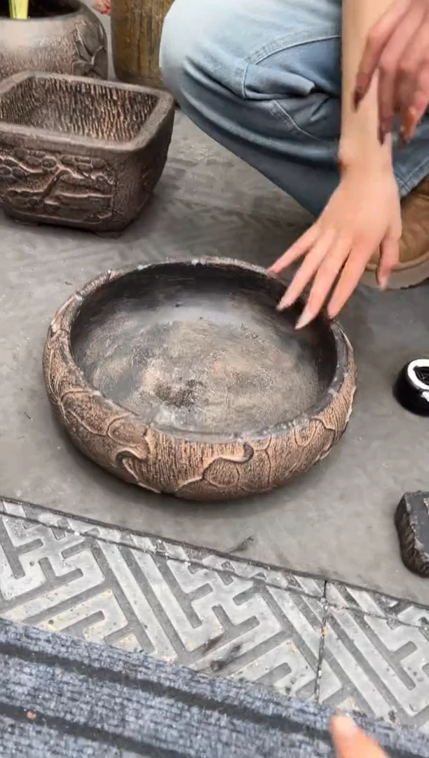 陶土【火山泥】荷韵盆