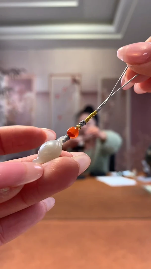 【闪购商品】和田玉挂件未镶嵌把把壶手机挂