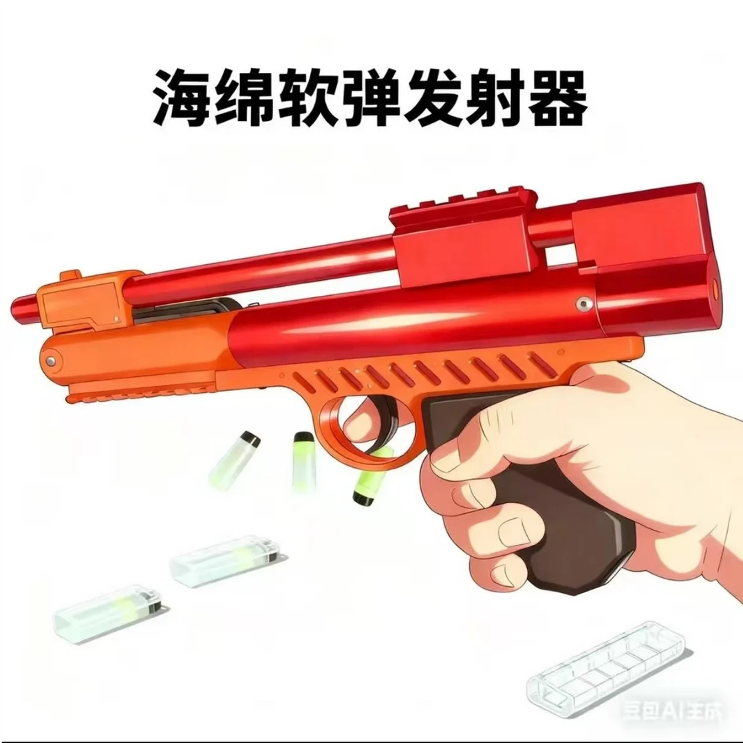 【基础款】海绵软弹发射器打靶训练精准海绵软蛋解压玩具yh3