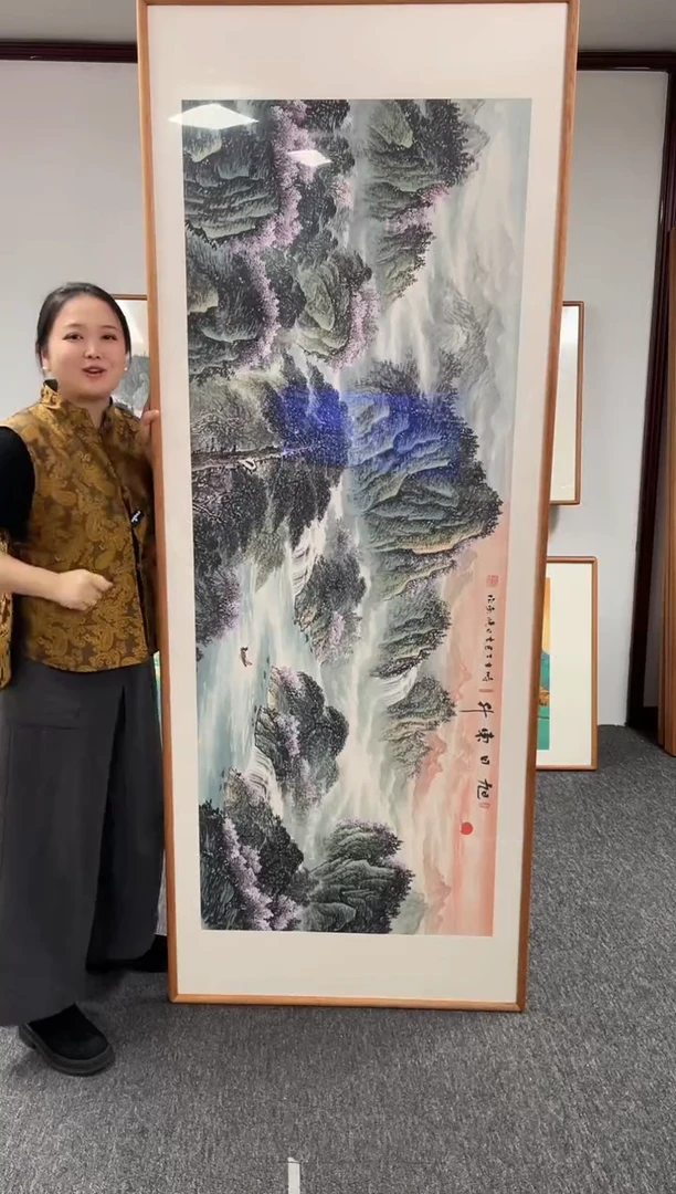 【闪购商品】国画旭日东升210*80张晓东绘画作品