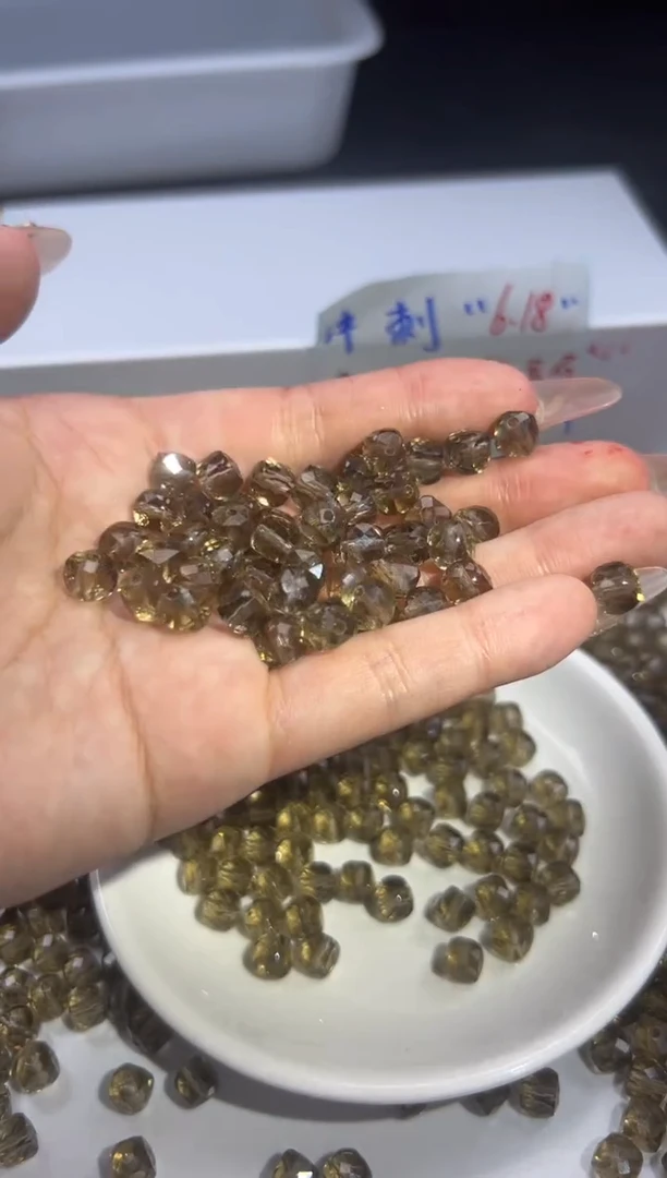 未镶嵌颈饰水晶w2959茶水晶方糖8mm*20颗