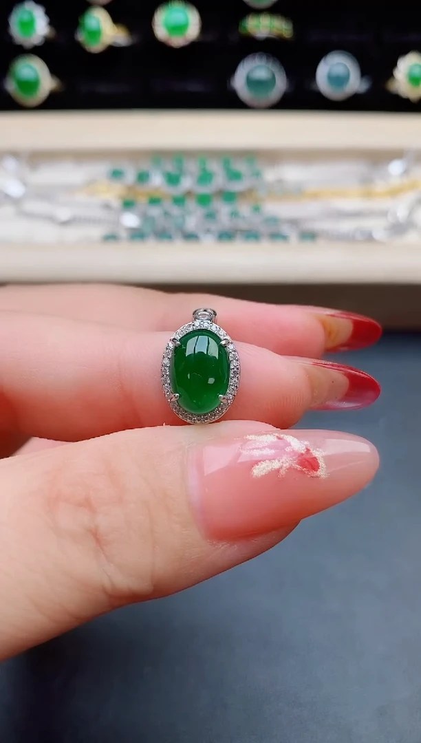 【闪购商品】翡翠戒指银S925镶嵌321321