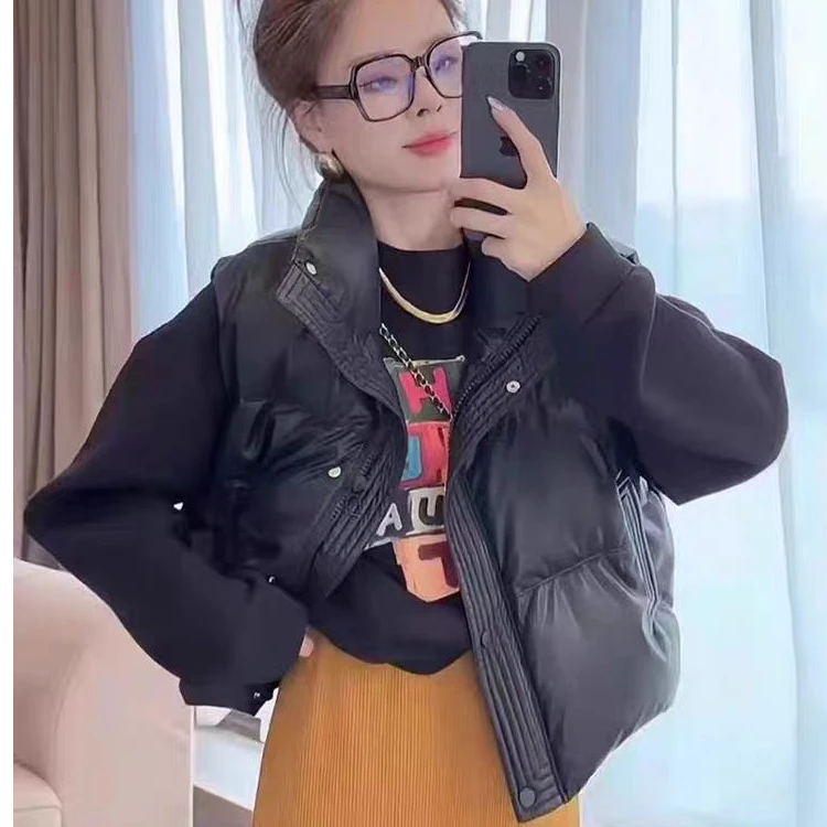 主播优选免洗棉服马甲女外穿洋气冬款2024新款无袖坎肩外套小个子