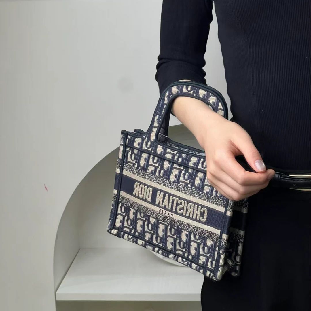 99新 DIOR/迪奥 dior tote mini老花手提包/优品