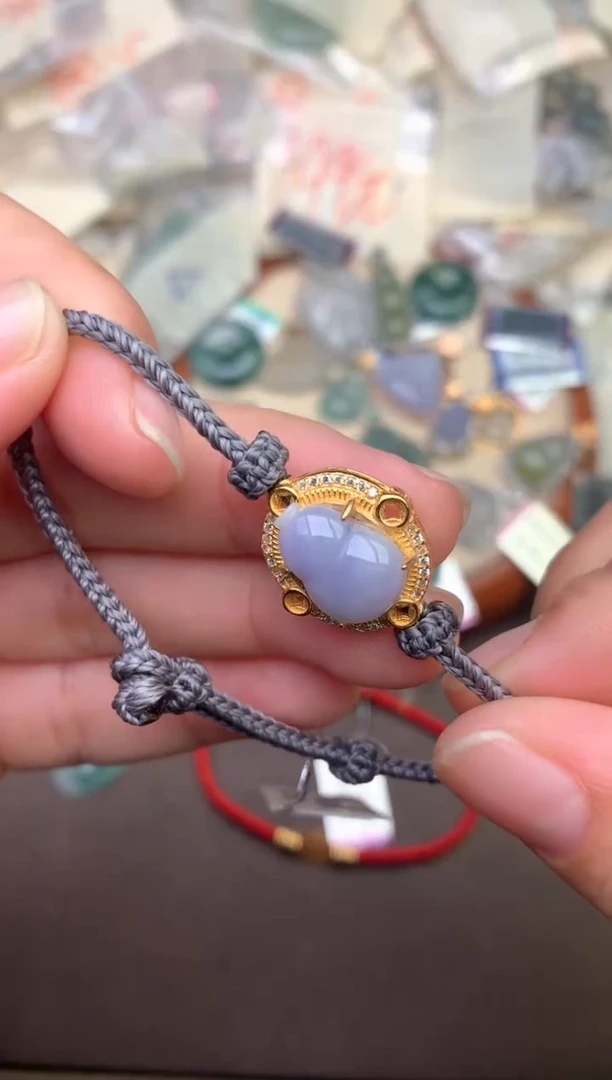 翡翠挂件银S925镶嵌一