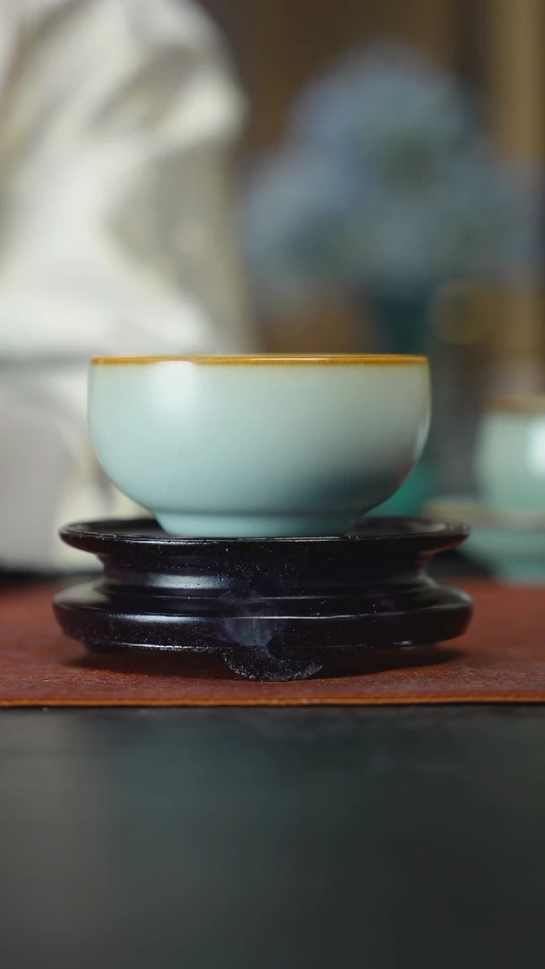 气柴窑 玛瑙天青 圆融杯