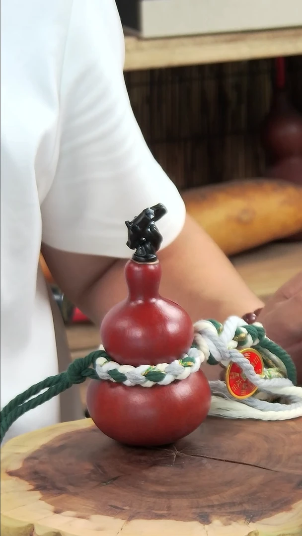 冉**起古艺大漆酒葫芦 编号154