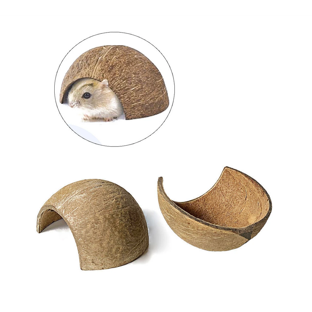 天然椰子壳仓鼠窝小房子躲避屋宠物造景用品