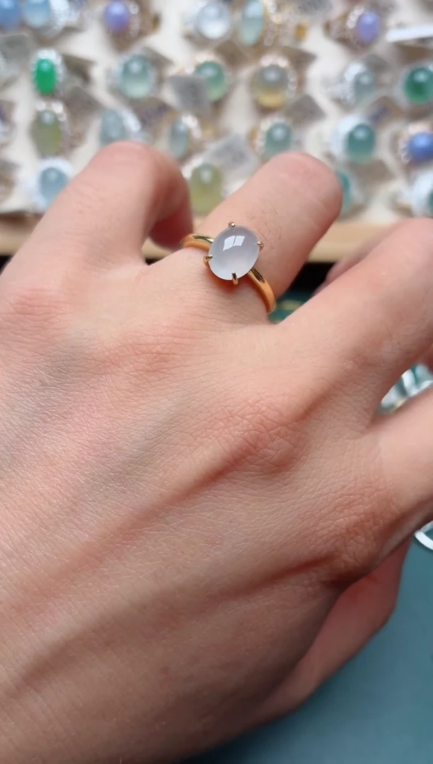 银S925镶嵌戒指翡翠.