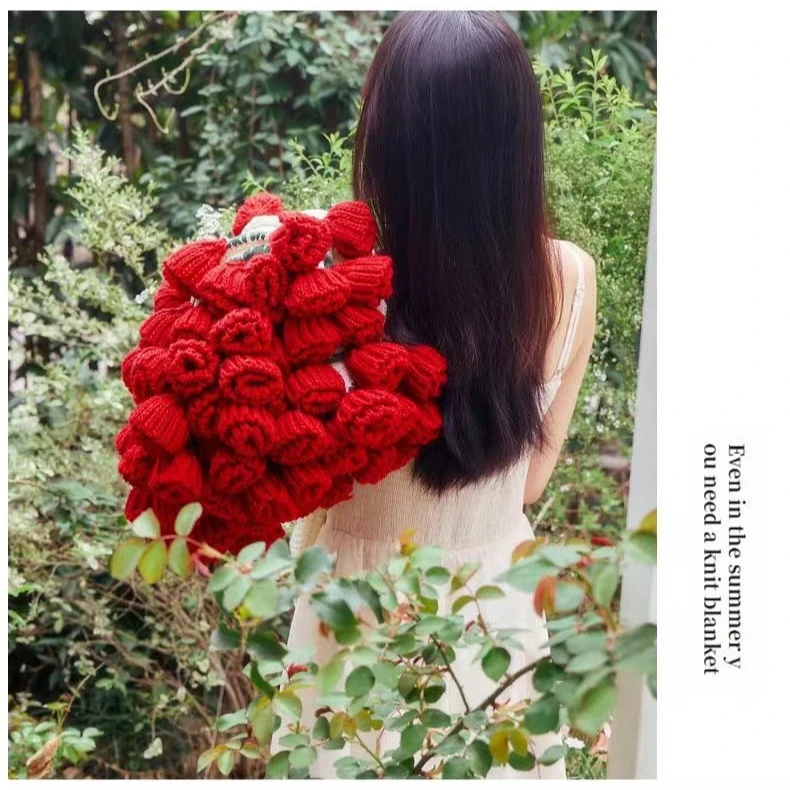 玫瑰花-花束毯子家用办公室情人节生日礼物