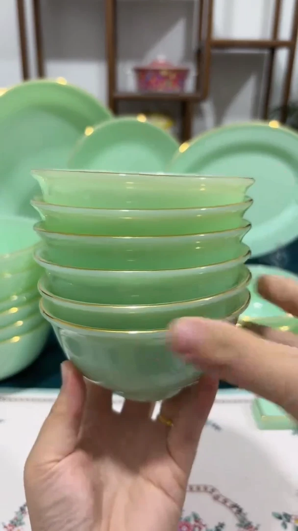 ·4.5英寸玉瓷碗6个口径11.5厘米