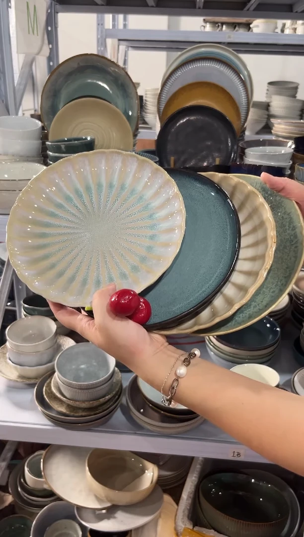 陶瓷外贸尾货瑕疵满20包邮X4 小盘组合