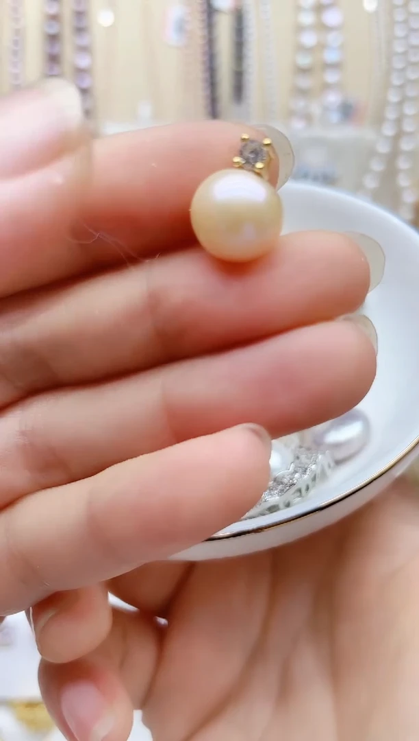 吊坠(不含链)银S925镶嵌淡水珍珠吊坠