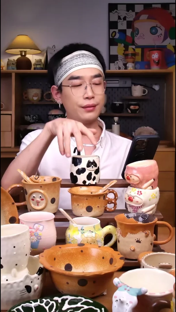 杯子景德镇可爱设计师款陶瓷