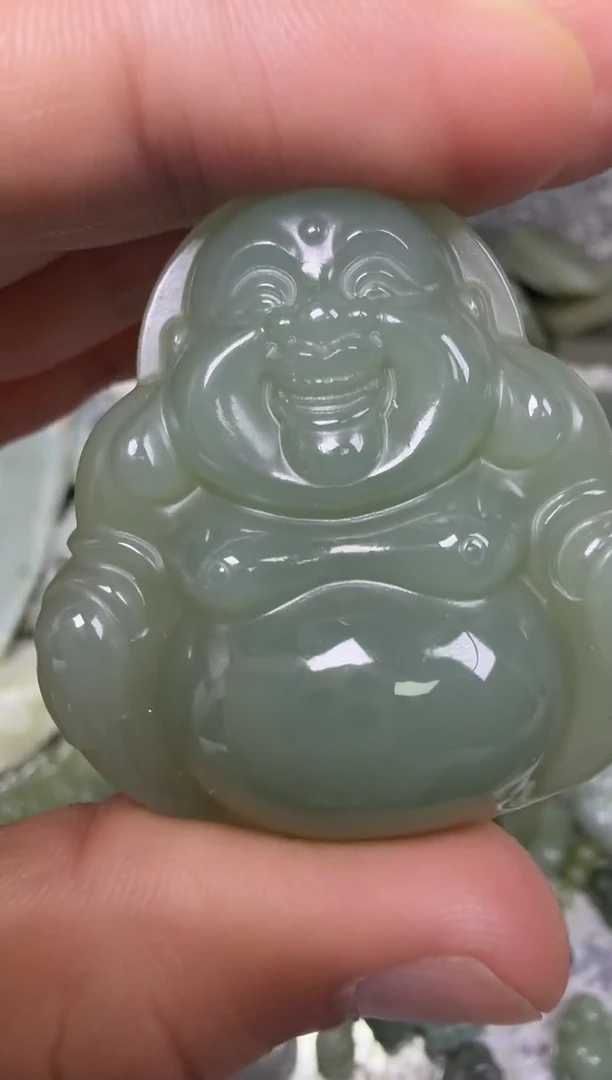 颈饰未镶嵌和田玉大肚佛