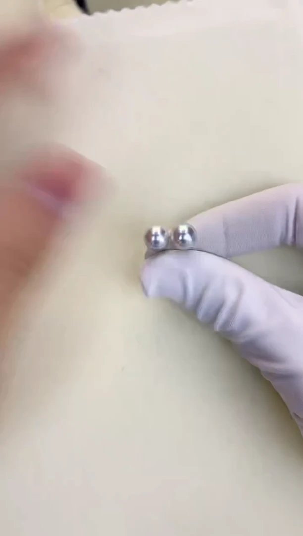 18K金镶嵌DA海水珍珠 GD145 7.5-8 真多麻素钉