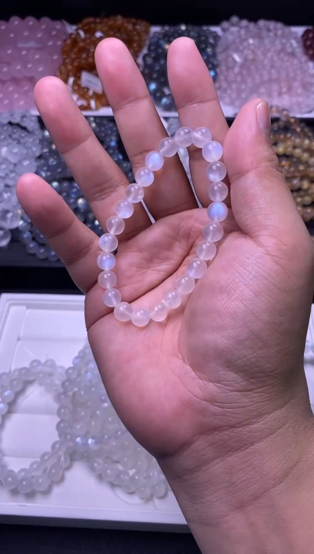 手链未镶嵌月光石8mm蓝月光（多样性发货，发其一）