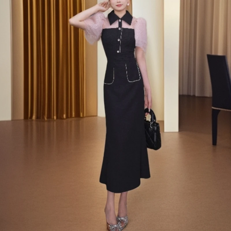 夏季新款经典小香·新款透气纱纱气质轻奢女装连衣裙31224