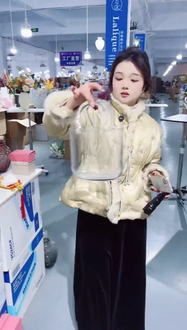 【闪购商品】玻璃C-私花主义花瓶厂-微瑕-1AR8