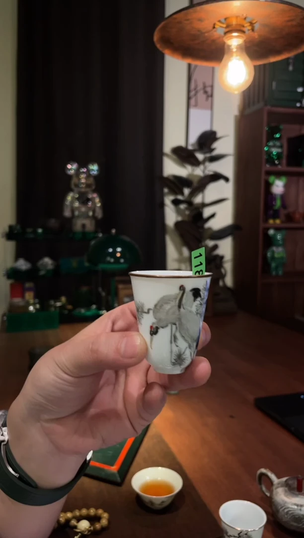包铜仙鹤闻香杯..118