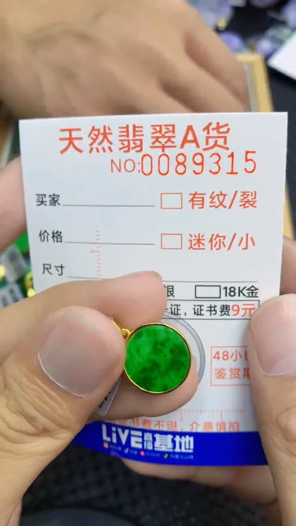 翡翠未镶嵌吊坠(不含链)1