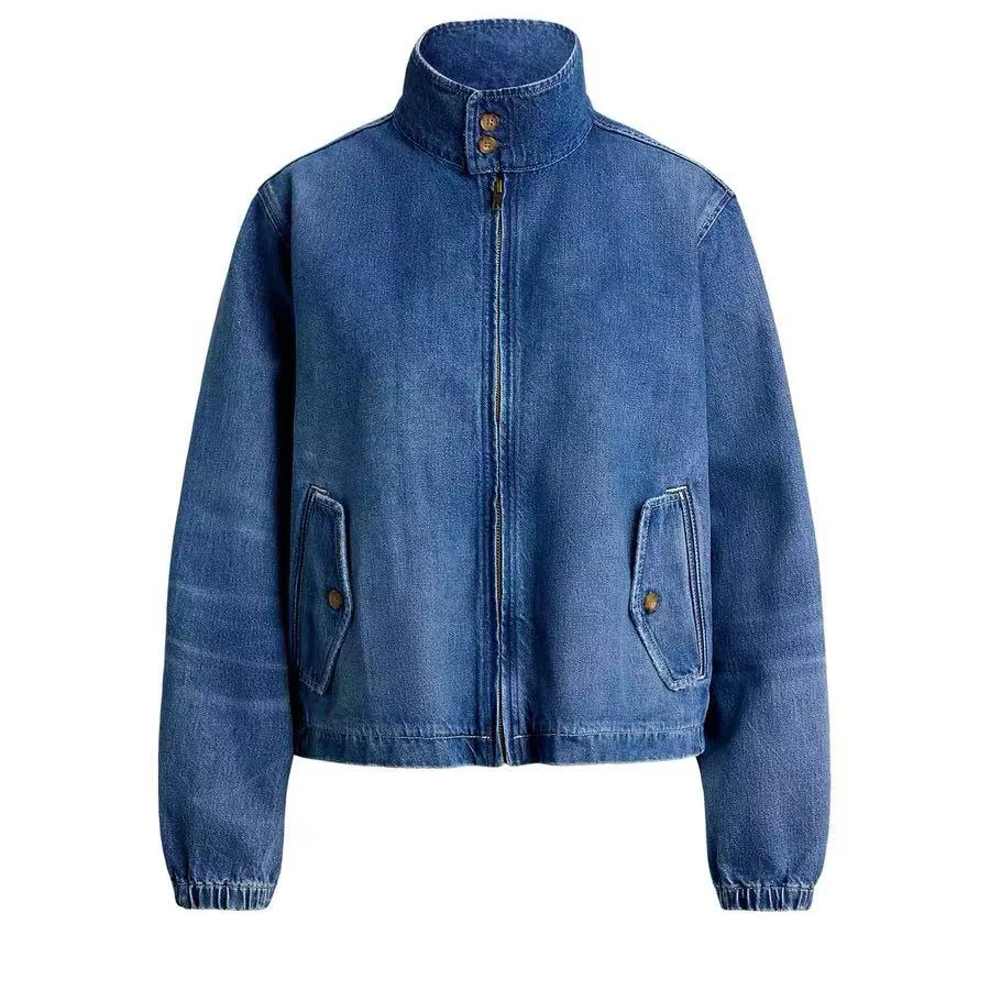 【陈元一】男女同款  小马立领拉链牛仔外套（3个色）