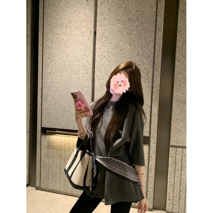 【自留款】设计感大廓形慵懒时髦中长款上衣女