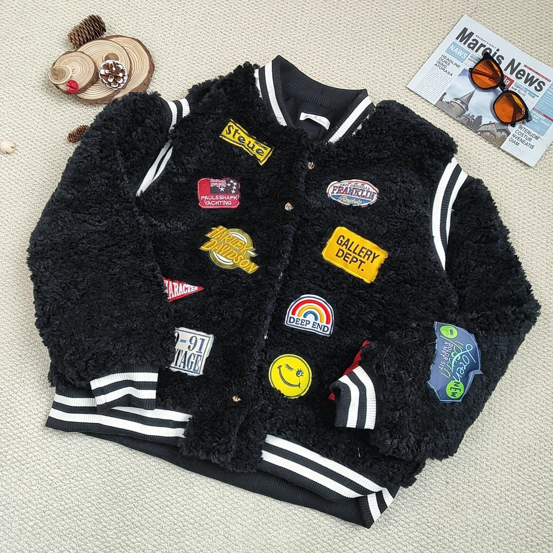 2024年秋季新款潮牌做旧刺绣加厚长袖外套8229