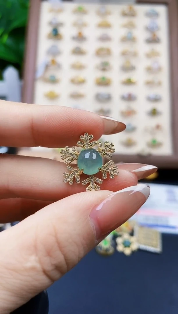 颈饰银S925镶嵌翡翠12