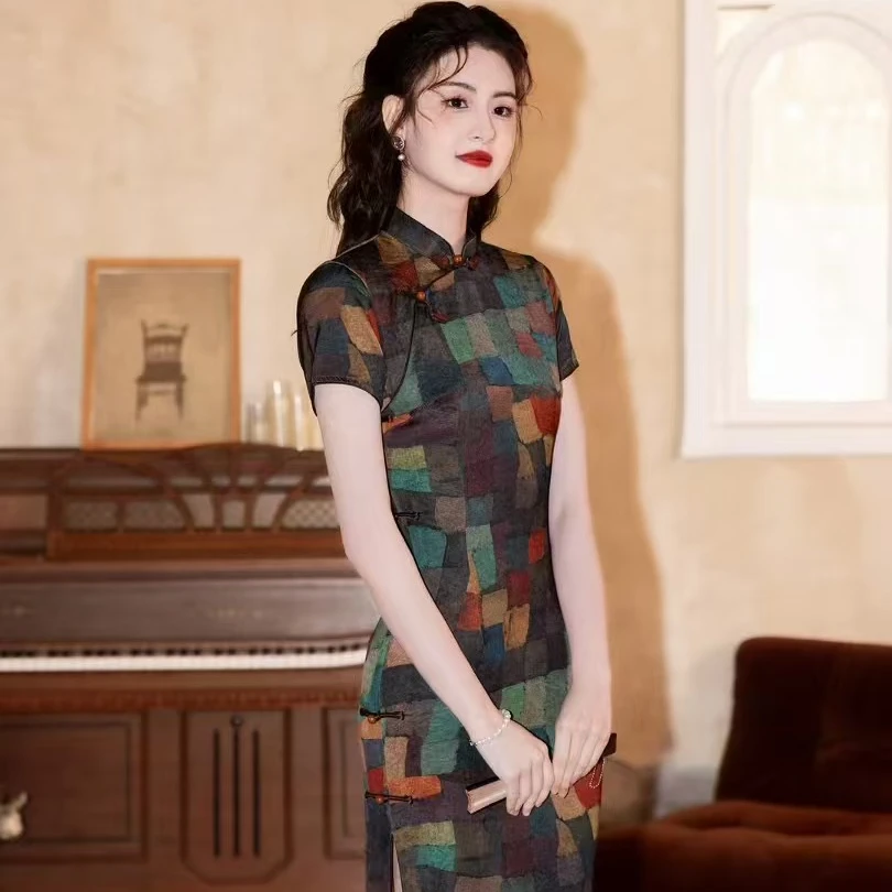 C新中式复古绝美旗袍2025新款夏季旗袍