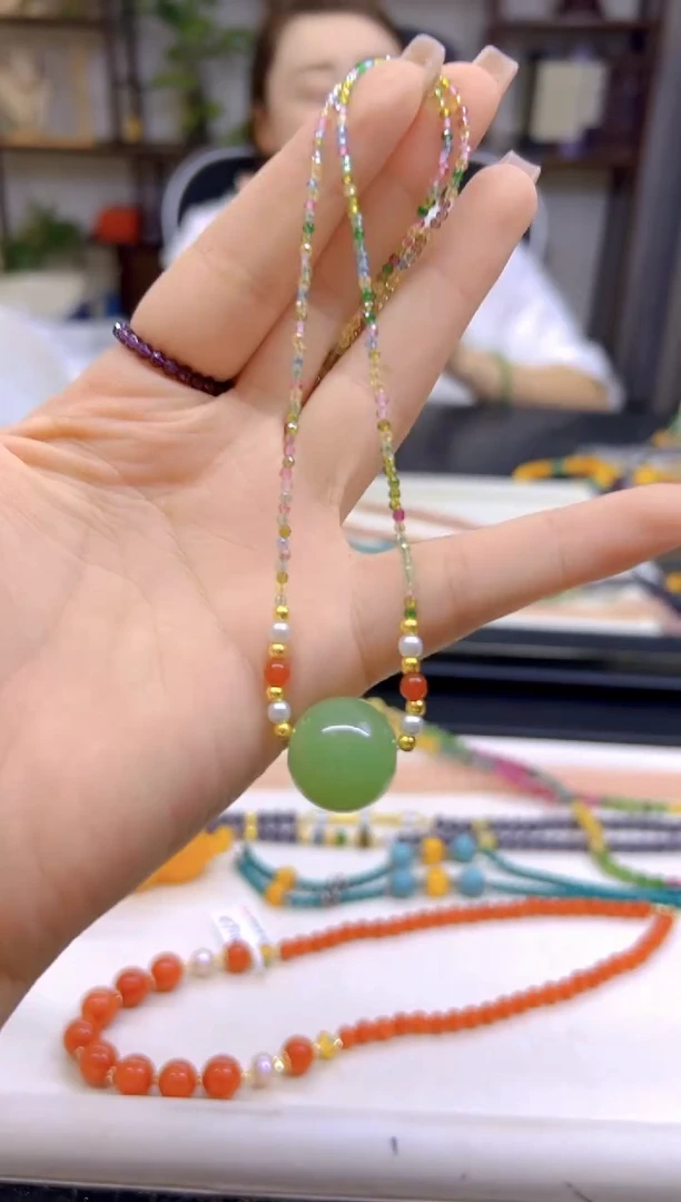 未镶嵌颈饰碧玺DIY款X510