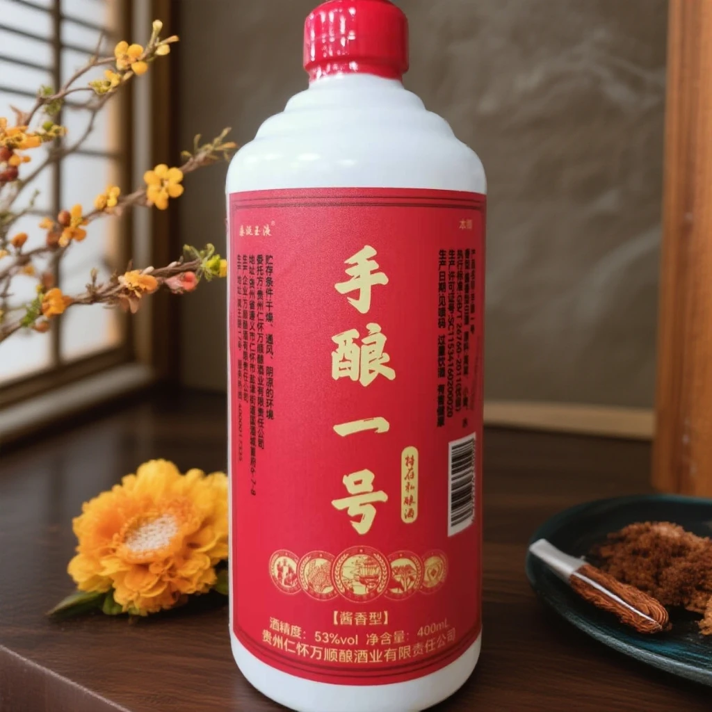 本卿酒【手酿一号】福利53度酱香型白酒400ml单瓶装纯粮食酒53%Vol