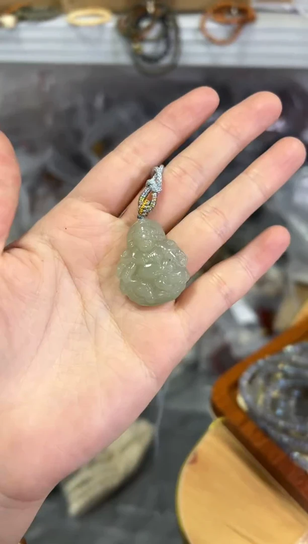 【闪购商品】和田玉颈饰未镶嵌和田玉黄财财吊坠项链[587]