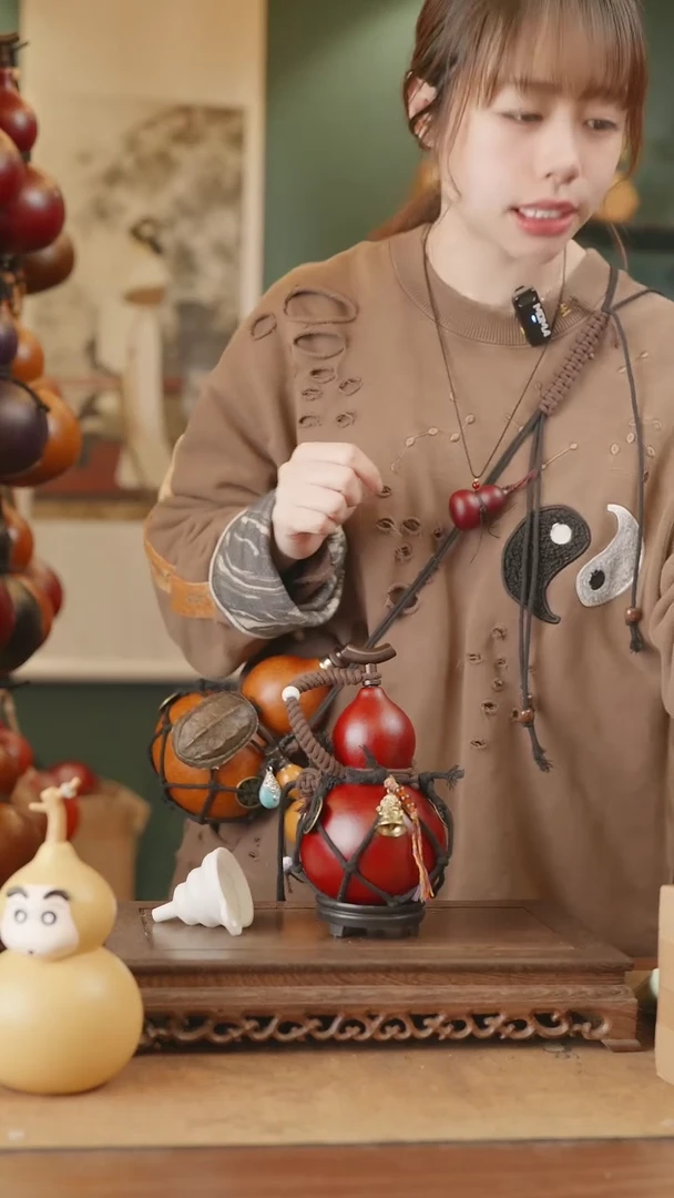 【闪购商品】10号精品天然大漆工艺防渗内胆酒葫芦~