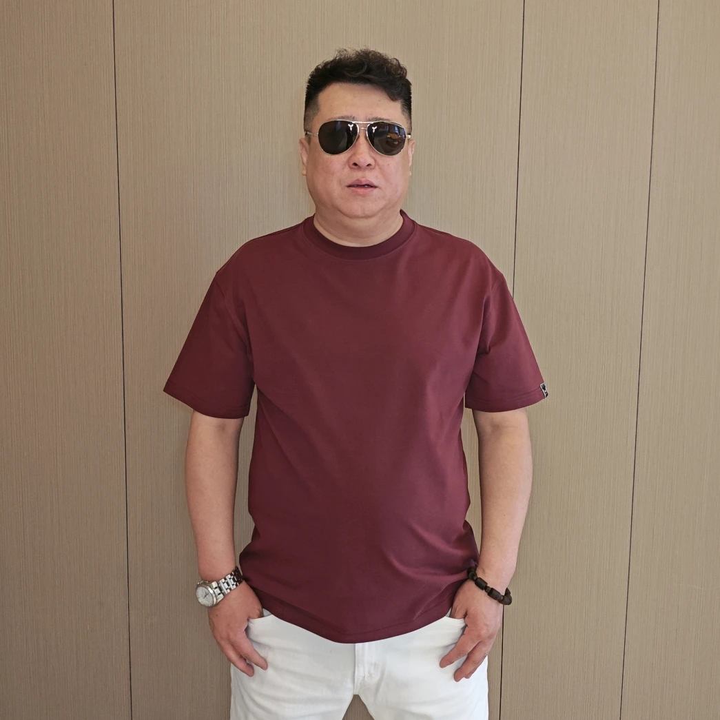 男士夏季胖子加大宽松圆领休闲半袖纯色T恤衫大码男装夏季上新WT
